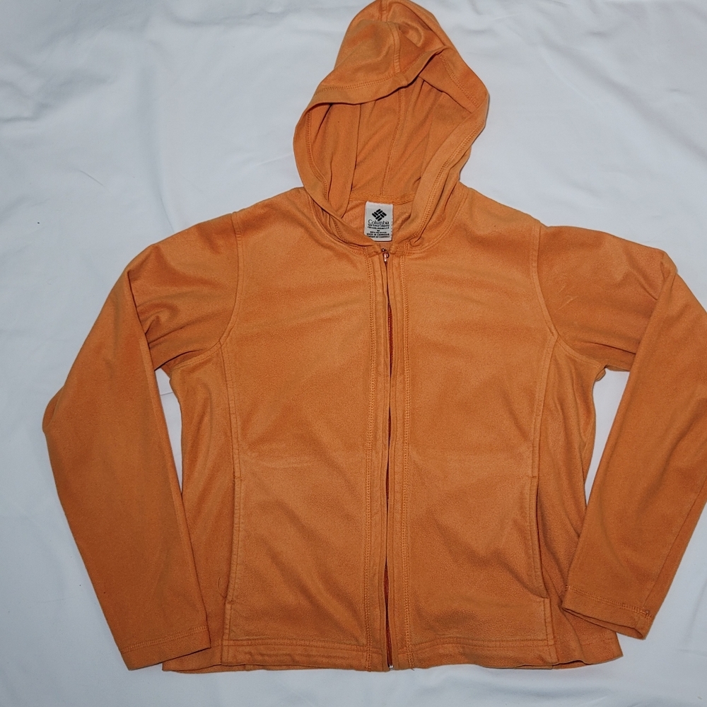 Columbia Women's Orange Zip Fleece Jacket Medium